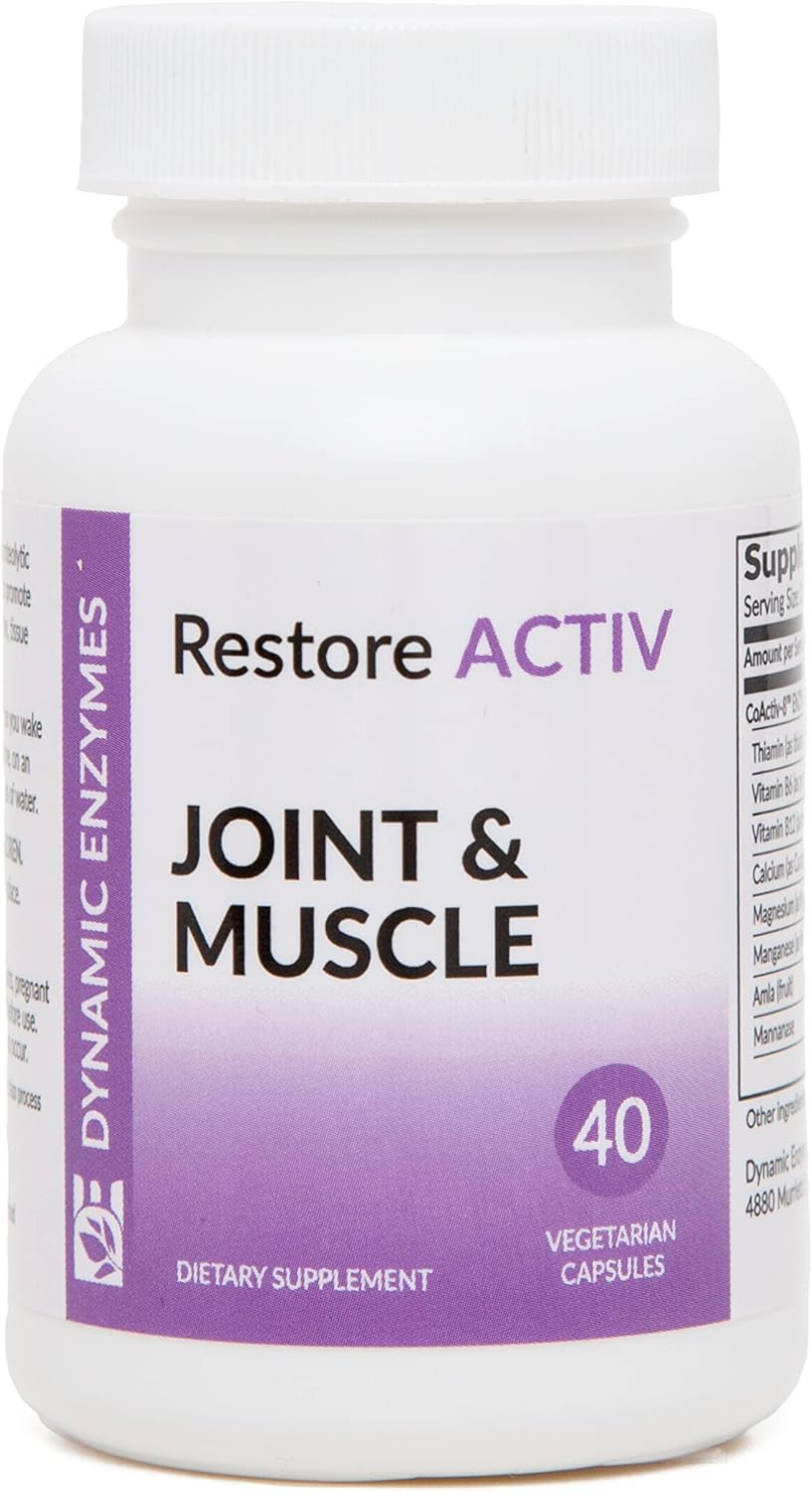 Acid-Resistant Enzymes for Muscle, Joint, and Tissue Support - 40 Count