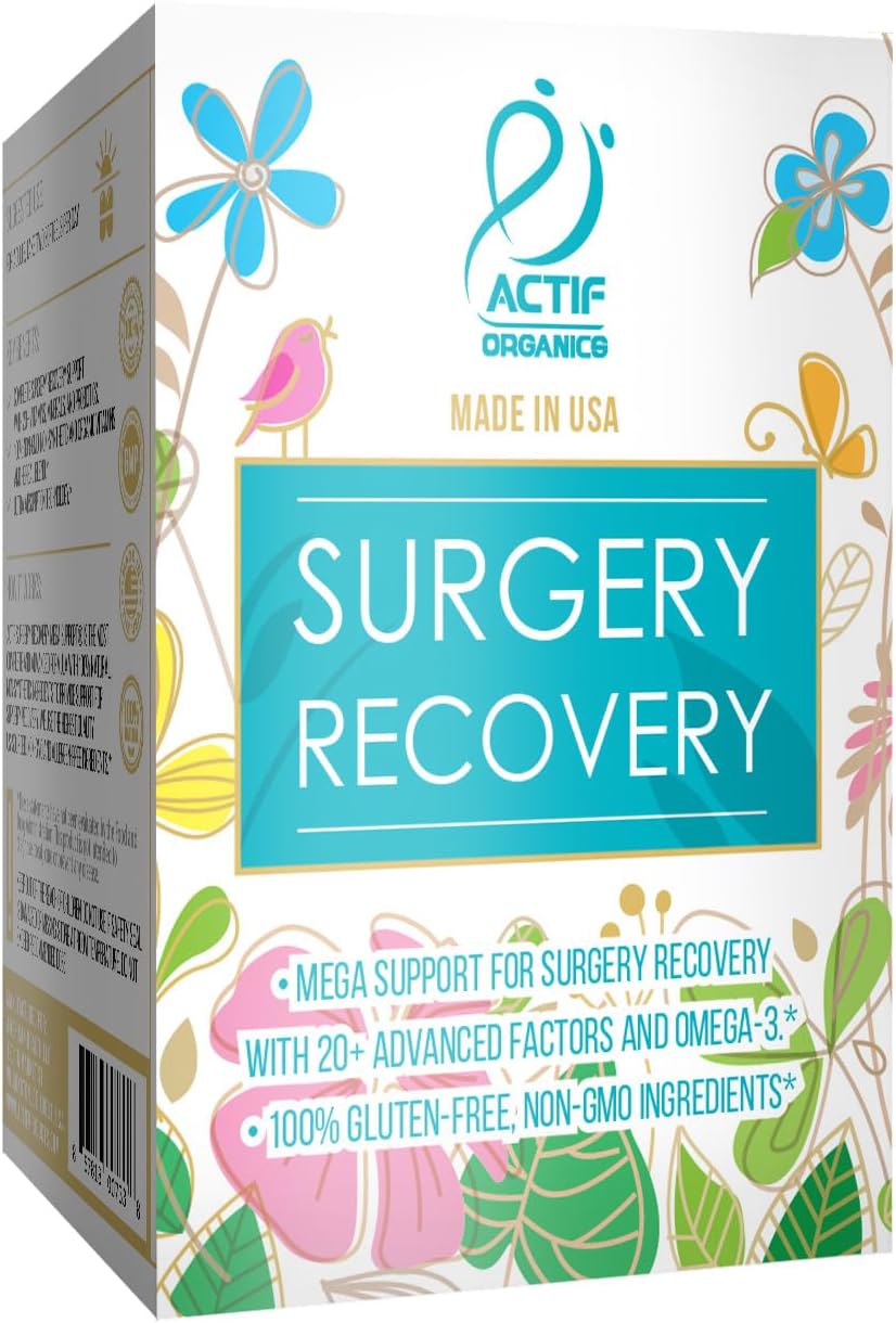 ACTIF Surgery Recovery Supplement - 90 Count with 20+ Advanced Factors, Omega-3, Double Chlorella Factor, Zinc - Non GMO, Made in USA