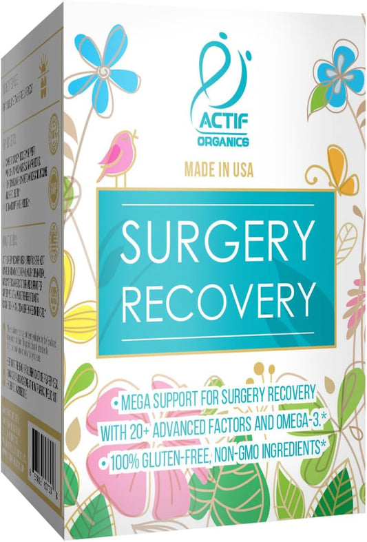 ACTIF Surgery Recovery Supplement - 90 Count with 20+ Advanced Factors, Omega-3, Double Chlorella Factor, Zinc - Non GMO, Made in USA