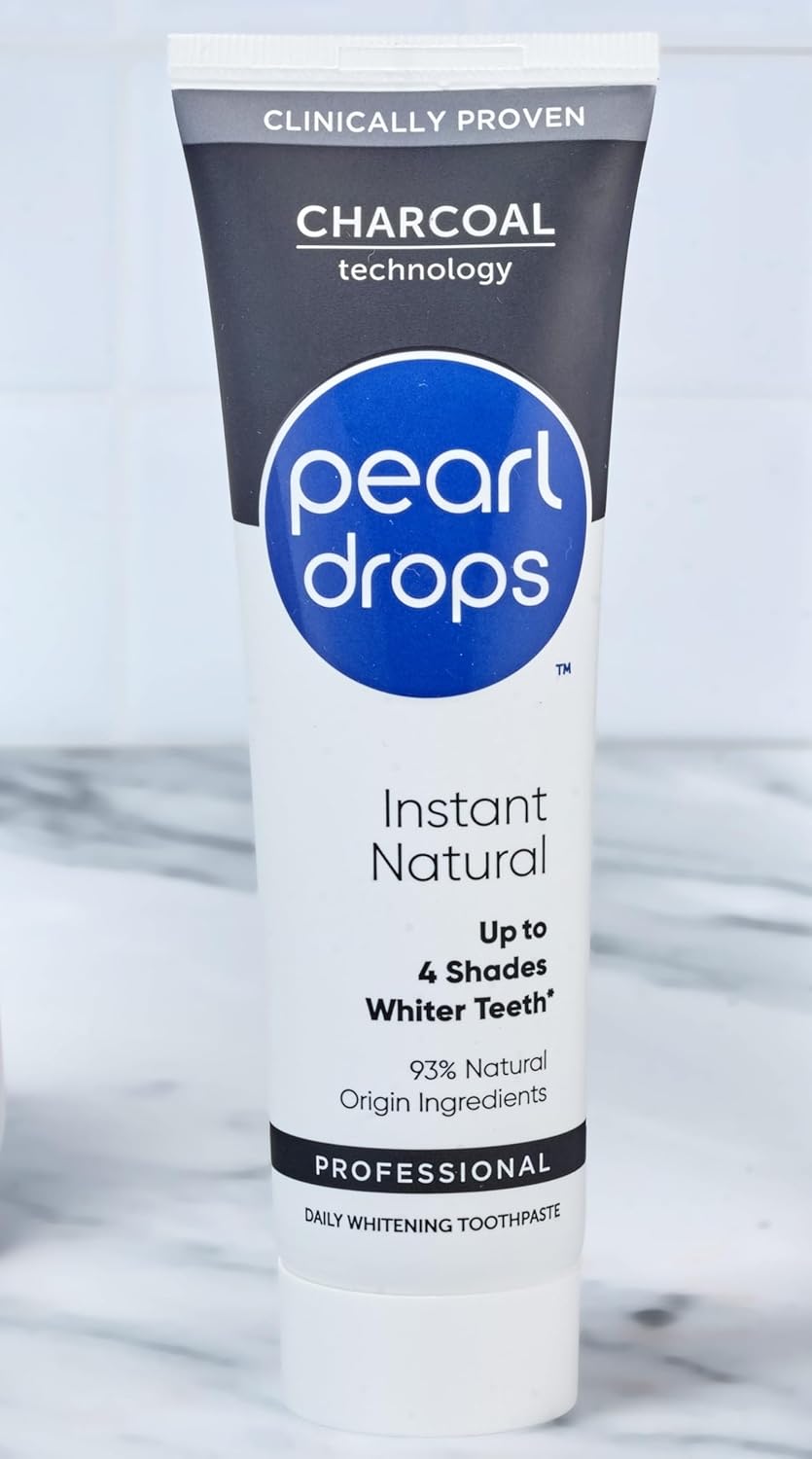 Activated Charcoal Pearl Drops Instant Natural White Toothpaste 75ml