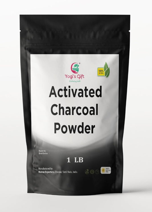 Activated Charcoal Powder 1 LB by Yogi's Gift® | Coconut Shell-Based for Facial Scrub & Soap Making | Grounded Charcoal Powder for Skin Health