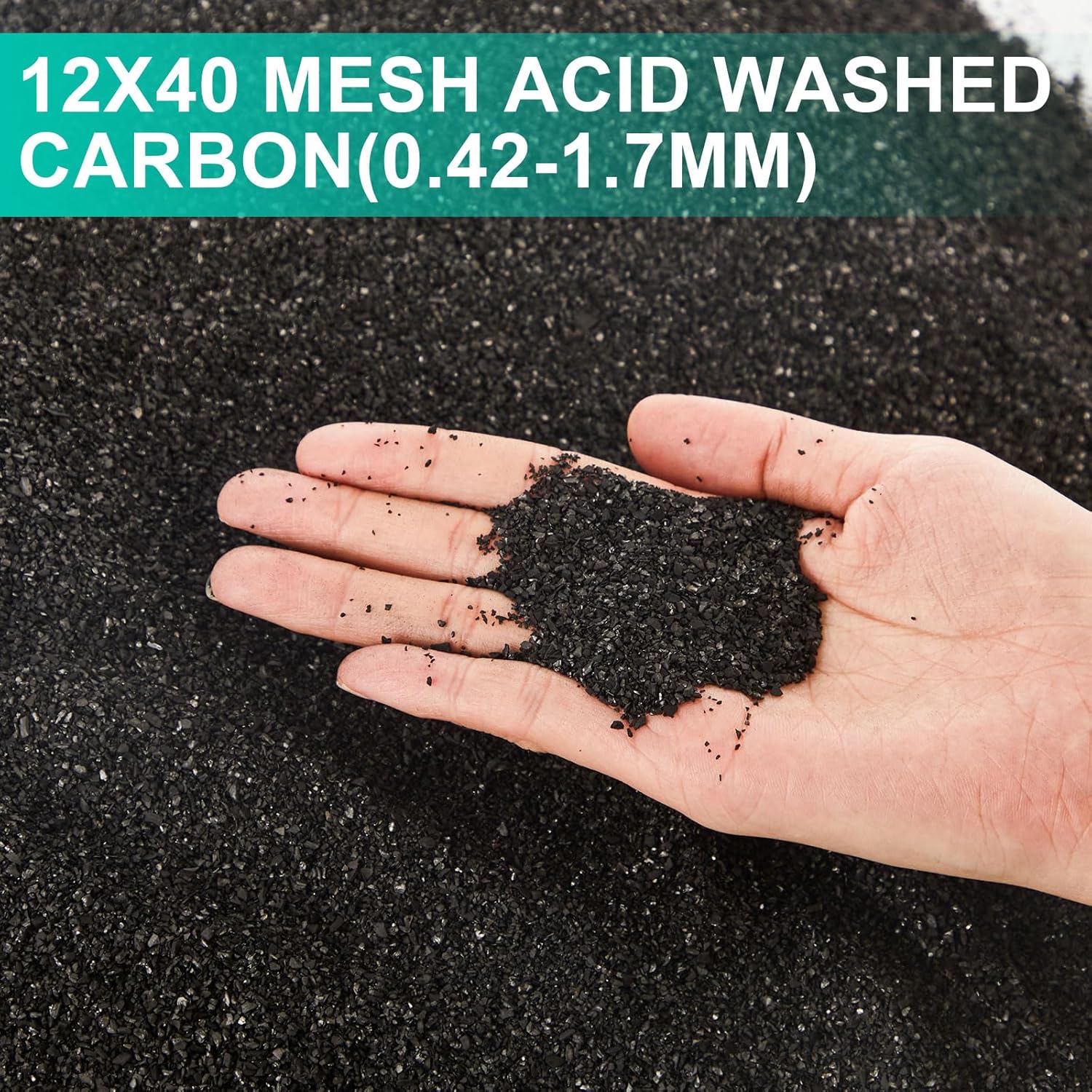 Activated Charcoal Powder Bulk Granular Carbon Coconut Pellets for Water & Air Filtration - 10lbs