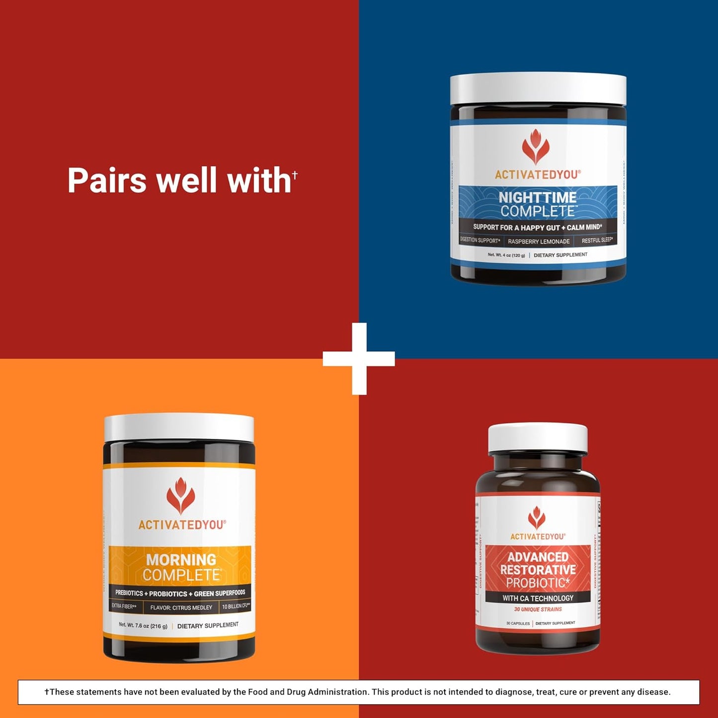 ActivatedYou GI Prime Digestive Health Drink - Berry Calm Flavor (30 Servings) - Supports Healthy GI Lining, Digestive Comfort, and Energy Boost