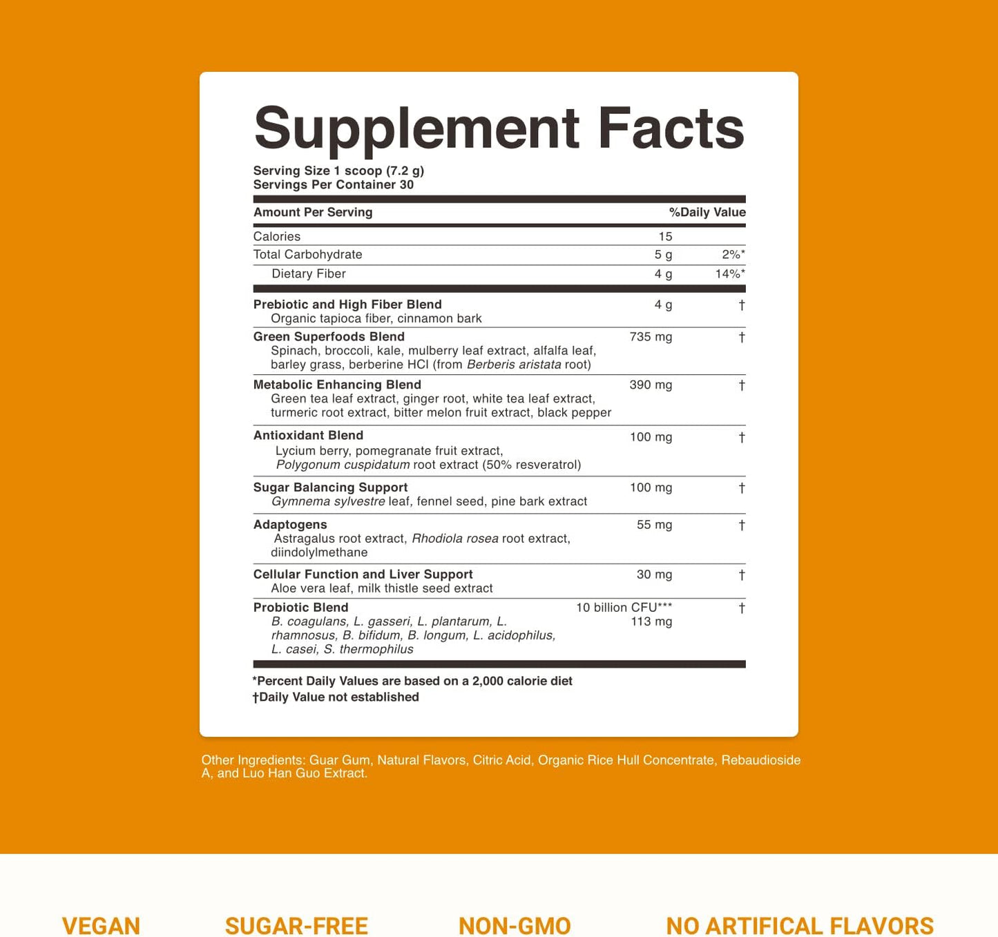 ActivatedYou Morning Complete Citrus Medley Prebiotics, Probiotics, Superfoods + Collagen Support 30 Servings