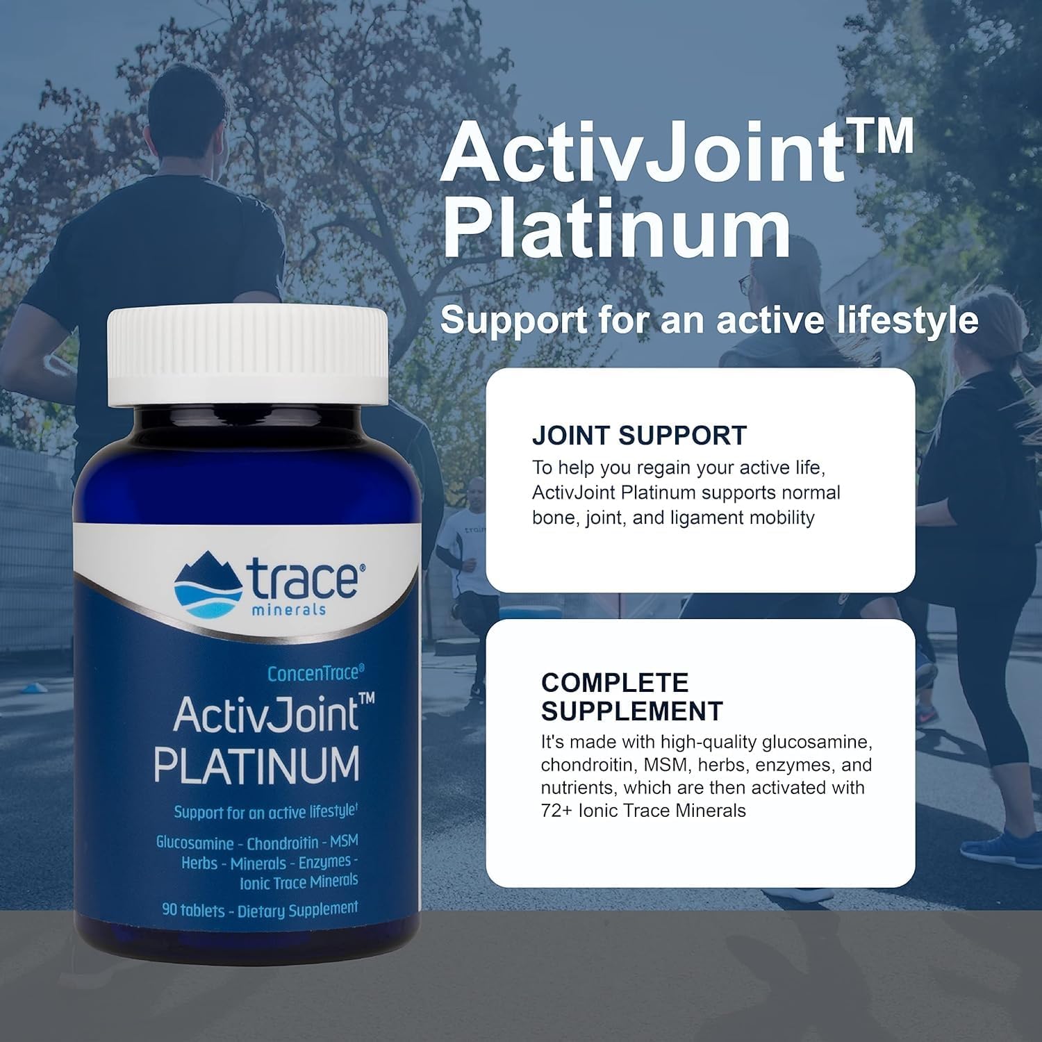 ActivJoint Platinum Trace Minerals Supplement for Bone, Joint, Muscle, and Heart Health - 90 Tablets