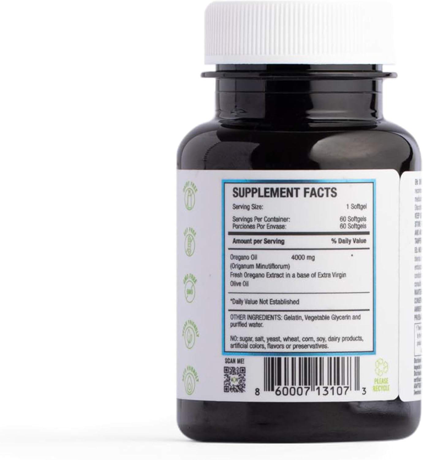 ADAPTOHEAL Oregano Oil Softgels - Immune & Digestive Support Supplement, 60 ct - Vegan, Non-GMO, Extra Virgin Olive Oil Formula