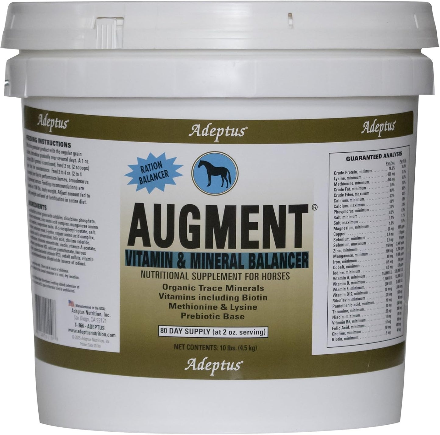 Adeptus Nutrition Multi-Mineral & Vitamin EQ Joint Supplements, 10 lb - Complete Equine Nutrition