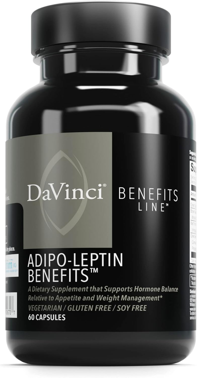 Adipo-Leptin Benefits Supplement for Hormone Balance & Metabolism Support - with Green Tea & Green Coffee Extract - 60 Capsules