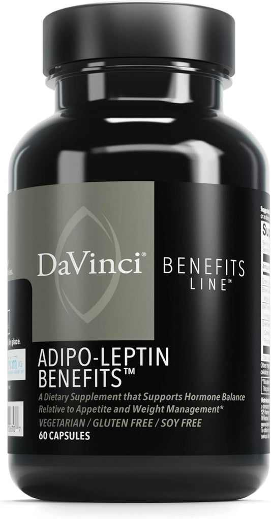 Adipo-Leptin Benefits Supplement for Hormone Balance & Metabolism Support - with Green Tea & Green Coffee Extract - 60 Capsules