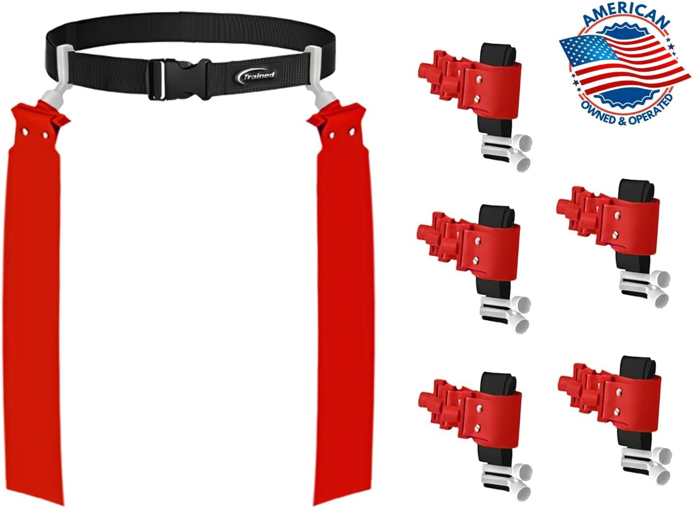 Adjustable 10 Man Flag Football Belts - Ideal for Training, Competition, and Sports Teams