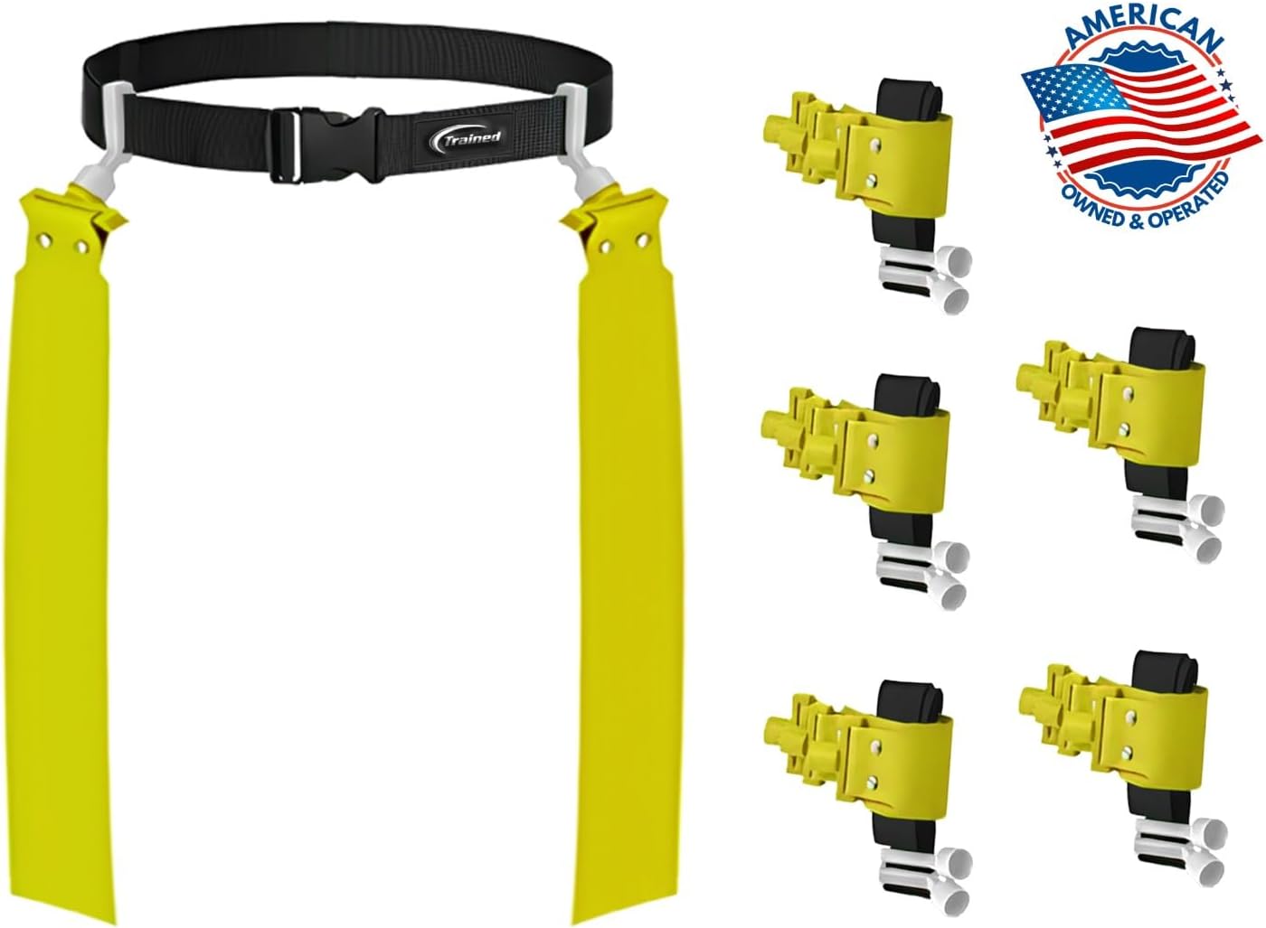 Adjustable 10 Man Flag Football Belts - Ideal for Training, Competition, and Sports Teams