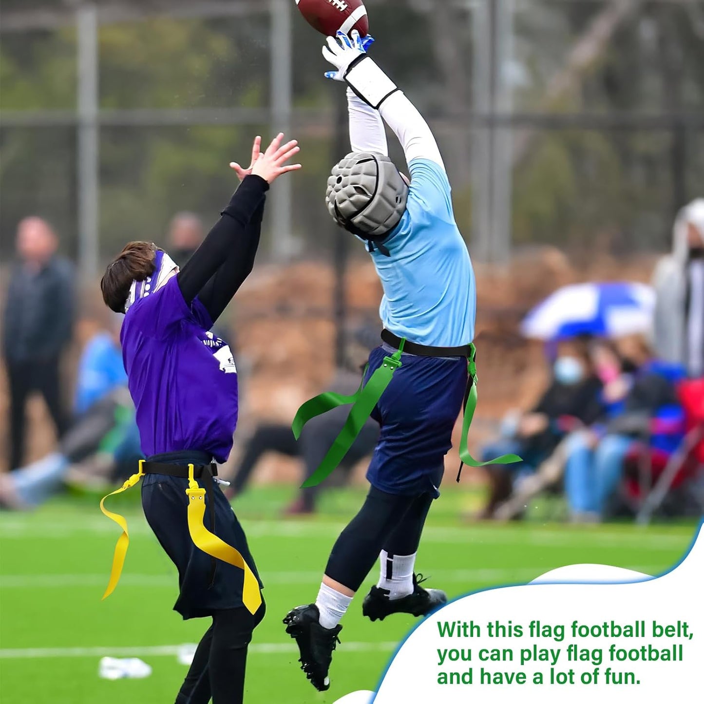 Adjustable 12 Player Flag Football Belts and Flags Set for Team Training Sport Events - Suitable for Kids, Teens, and Adults