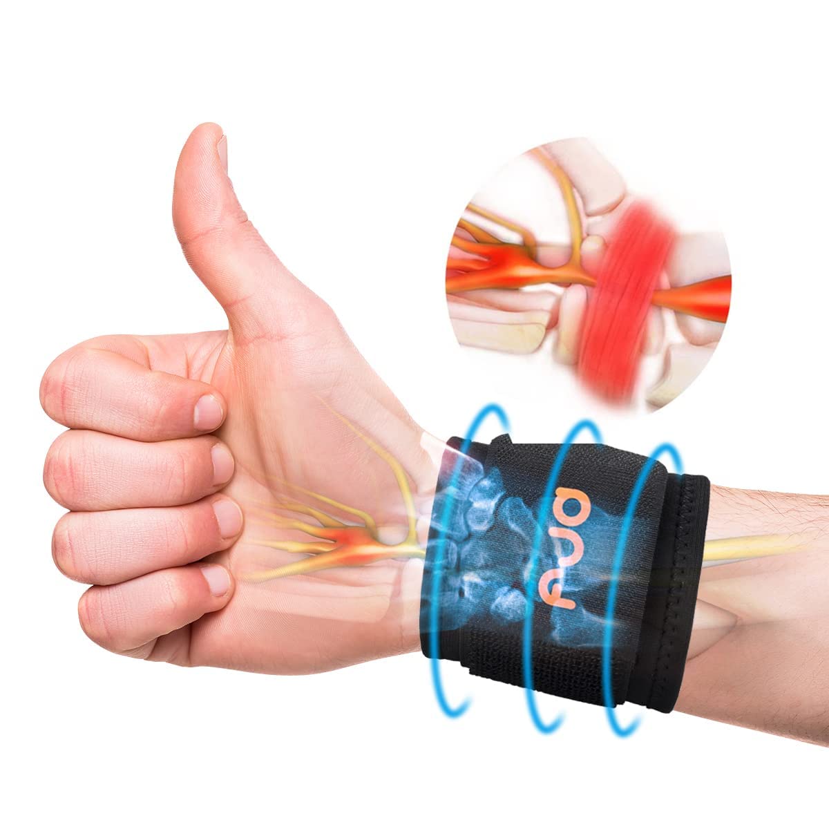 Adjustable Wrist Support Brace for Carpal Tunnel, Arthritis, and Tendinitis Pain Relief - Ergonomic Compression Strap for Workouts