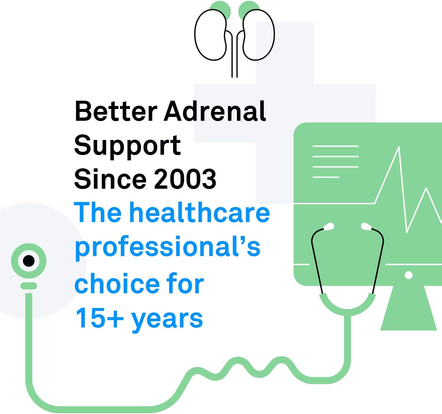 AdreCor Adrenal Support Supplements for Stress-Related Fatigue - Promotes Healthy Cortisol Levels - 90 Capsules for Women & Men