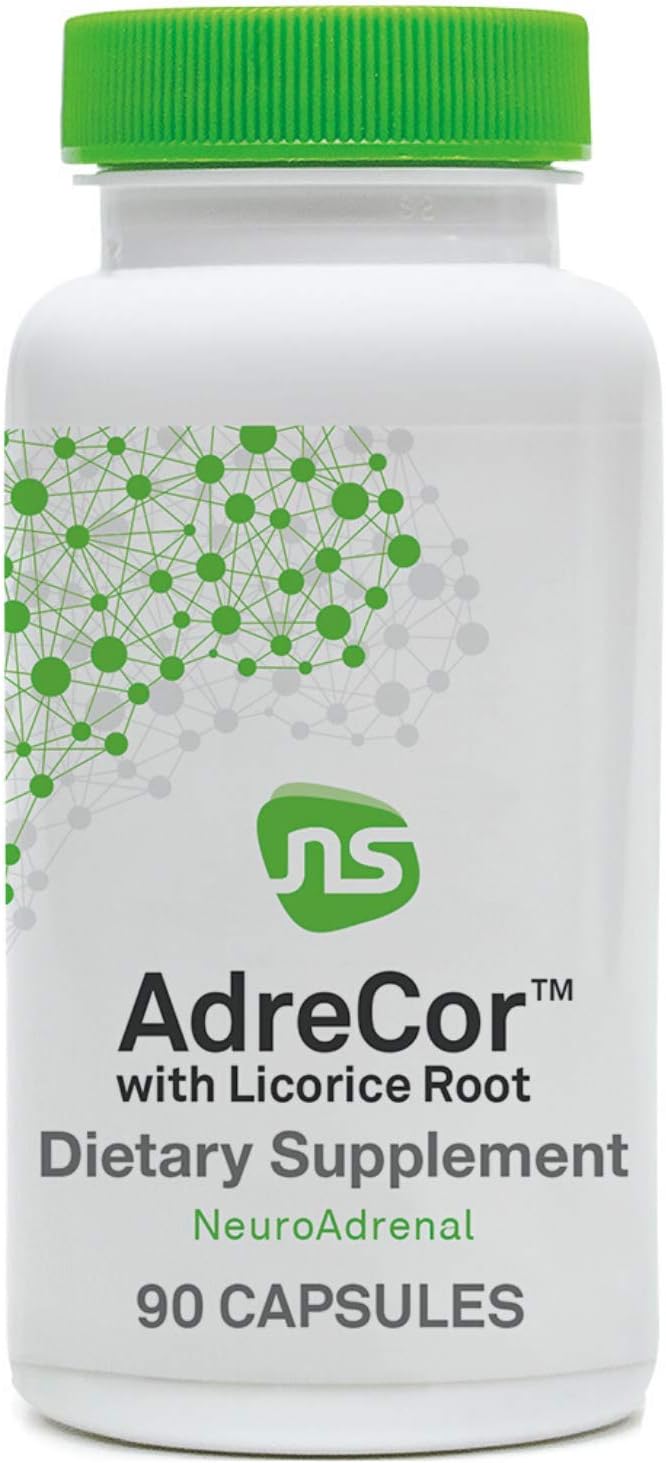AdreCor Supplement with Licorice Root & L Tyrosine for Daily Energy and Stress Support - 90 Capsules to Combat Fatigue