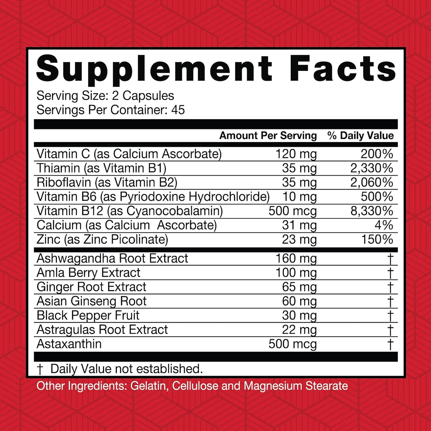 Adrenal Cleanse Ashwagandha Capsules for Stress Relief & Antioxidant Support, 90 Count