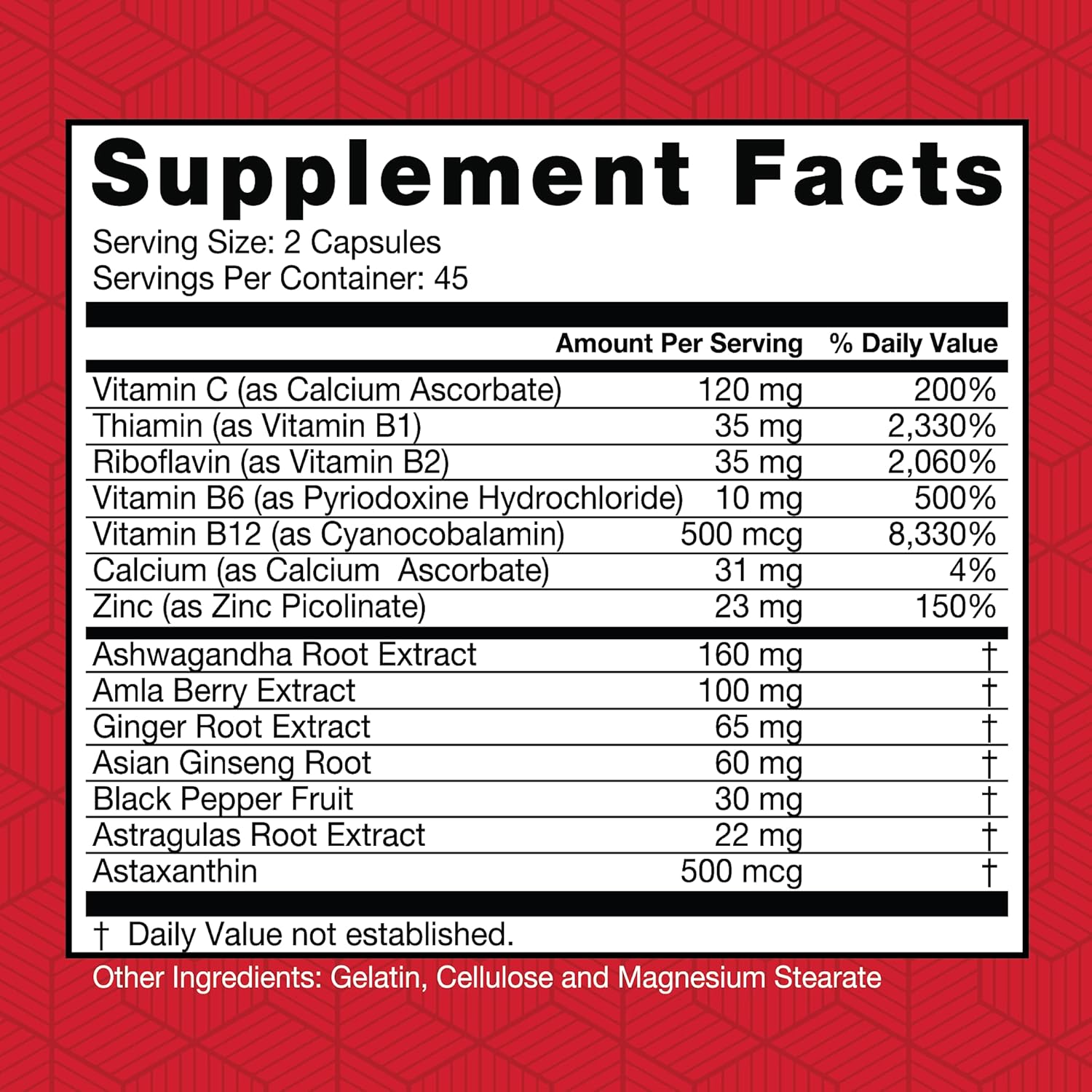 Adrenal Cleanse Ashwagandha Capsules for Stress Relief & Antioxidant Support, 90 Count