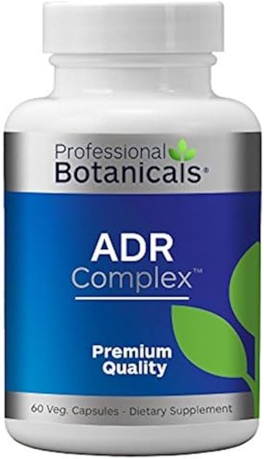 Adrenal Complex Supplement for Healthy Adrenal Function, Stress Relief, Energy - 90 Vegetarian Capsules by Professional Botanicals