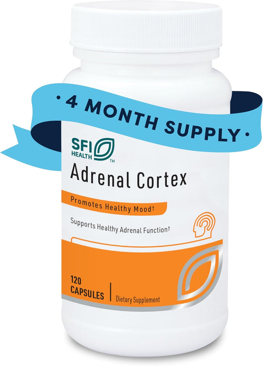 Adrenal Cortex 250mg Capsules - Support for Cortisol Management - Gluten-Free, Hypoallergenic Formula for Women & Men (120 Count)