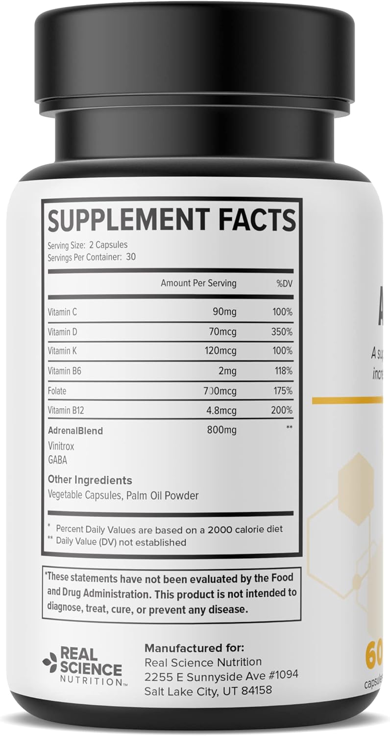 Adrenal Fatigue Miracle Supplement - Supports Healthy Adrenal Glands, Relieves Fatigue, Stress, Boosts Energy