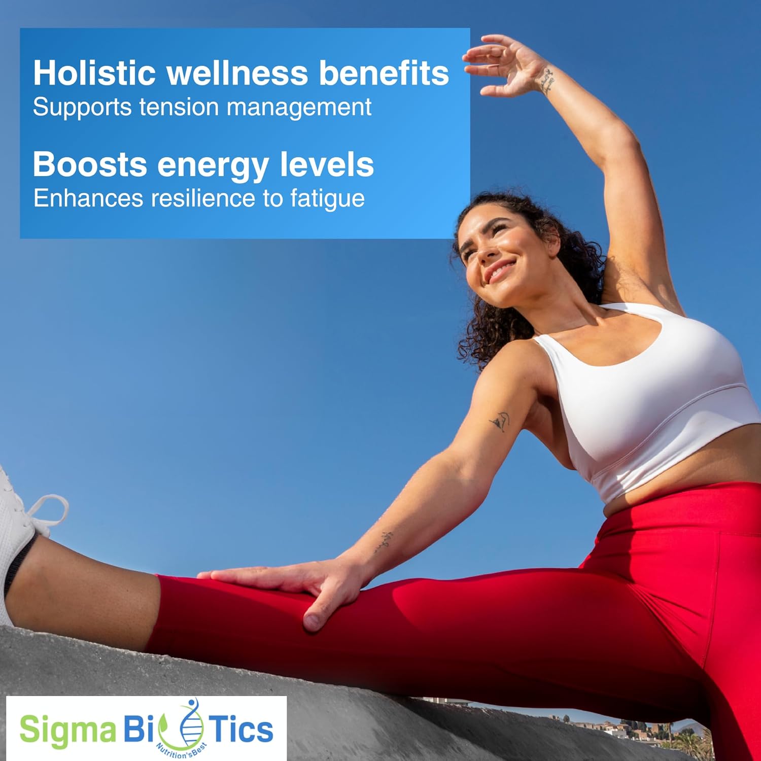 Adrenal Health Daily Support Supplement with Adaptogenic Herbs, Vitamins, and Amino Acids - Non-GMO Energy and Vitality Complex - 60 Capsules by SigmaBiotics