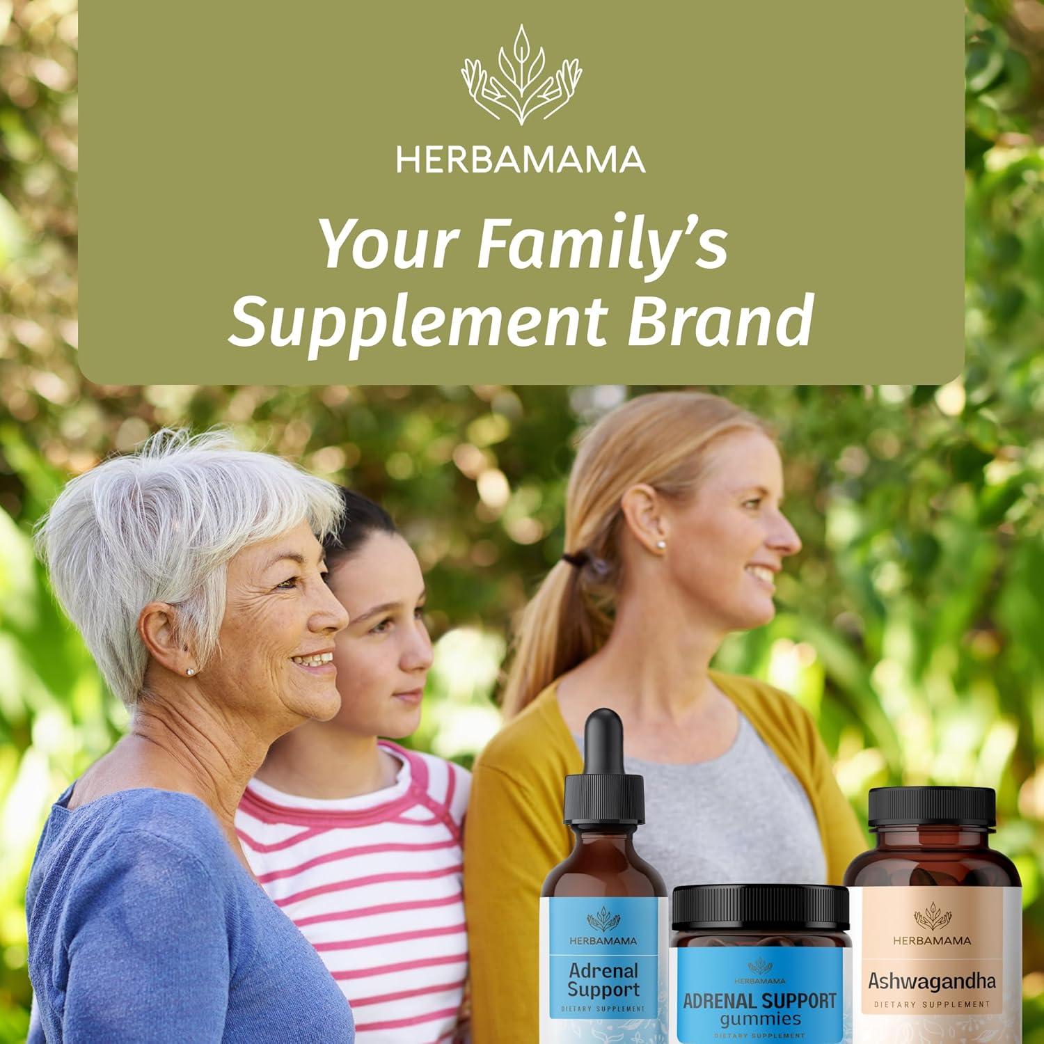 Adrenal Support Gummies for Women - Ashwagandha, Rhodiola Rosea & Magnesium - Vegan & Non-GMO - 60 Blueberry Chews