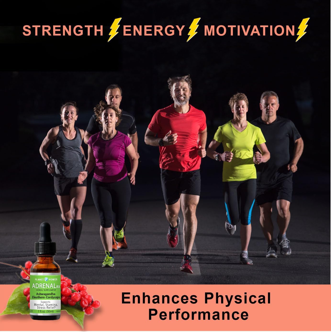 Adrenal Support Liquid Drops with Adaptogenic Herbs for Energy & Wellness