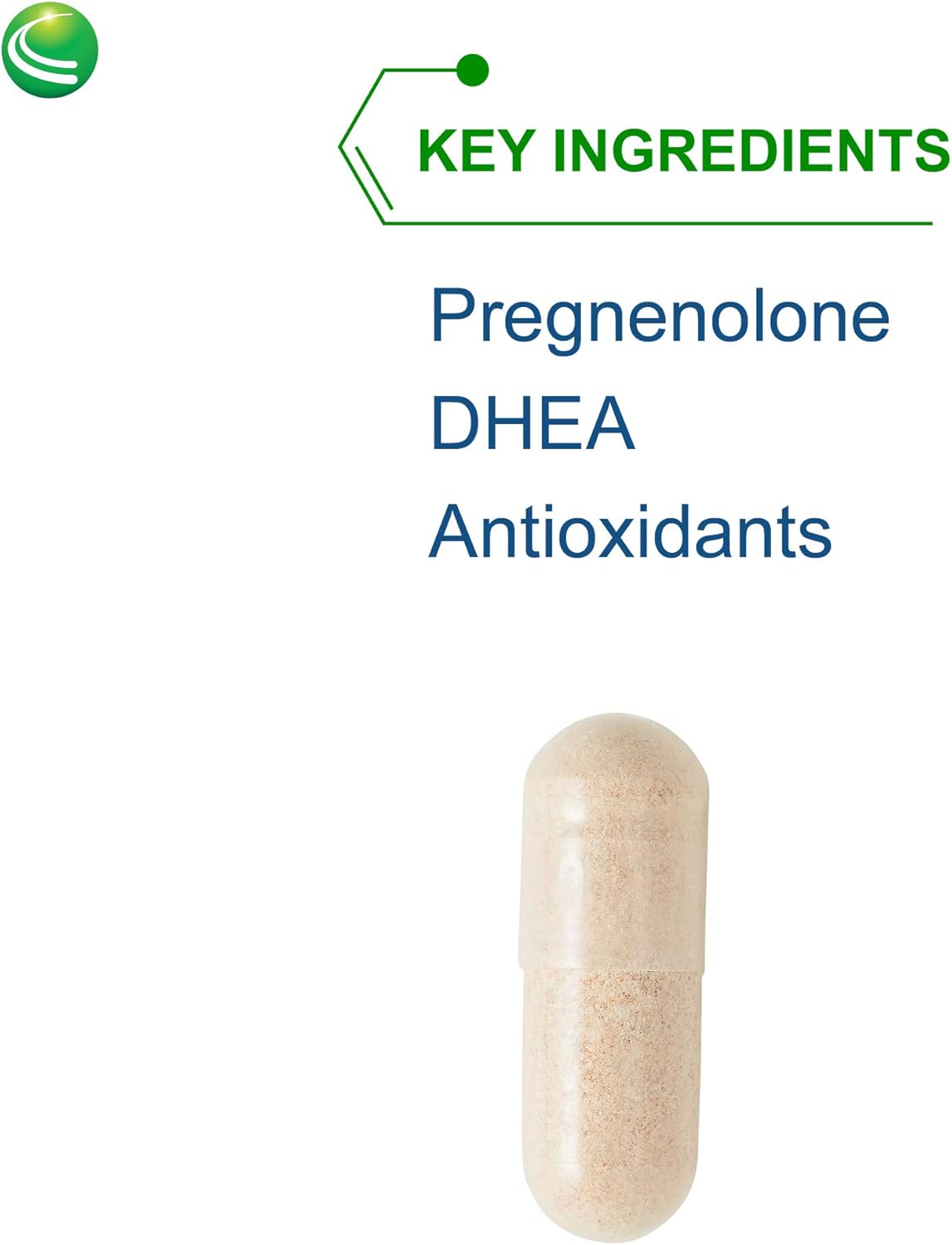 Adrenal Support Plus Capsules with Pregnenolone, DHEA, Herbs & Micronutrients - Promotes Healthy Adrenal Function - 60 Count