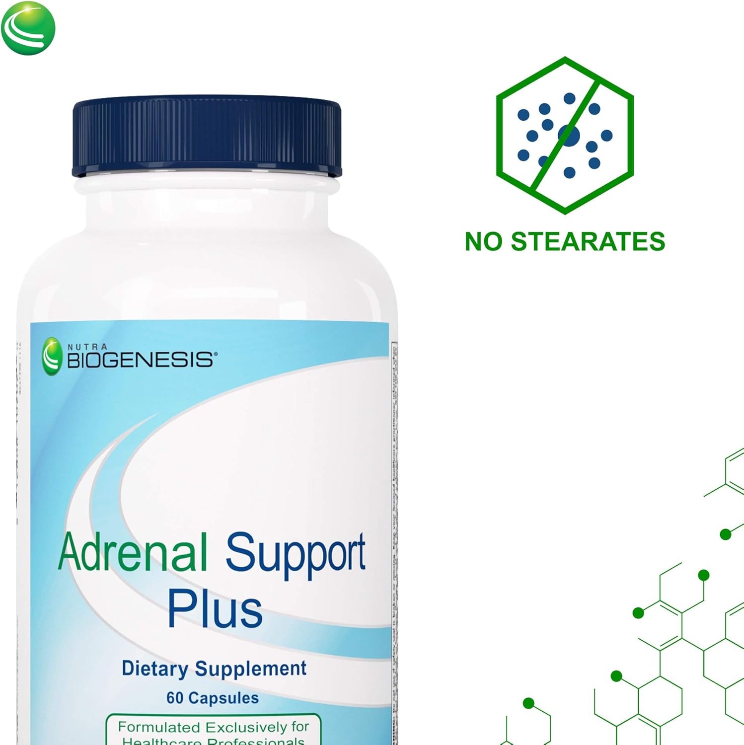 Adrenal Support Plus Capsules with Pregnenolone, DHEA, Herbs & Micronutrients - Promotes Healthy Adrenal Function - 60 Count