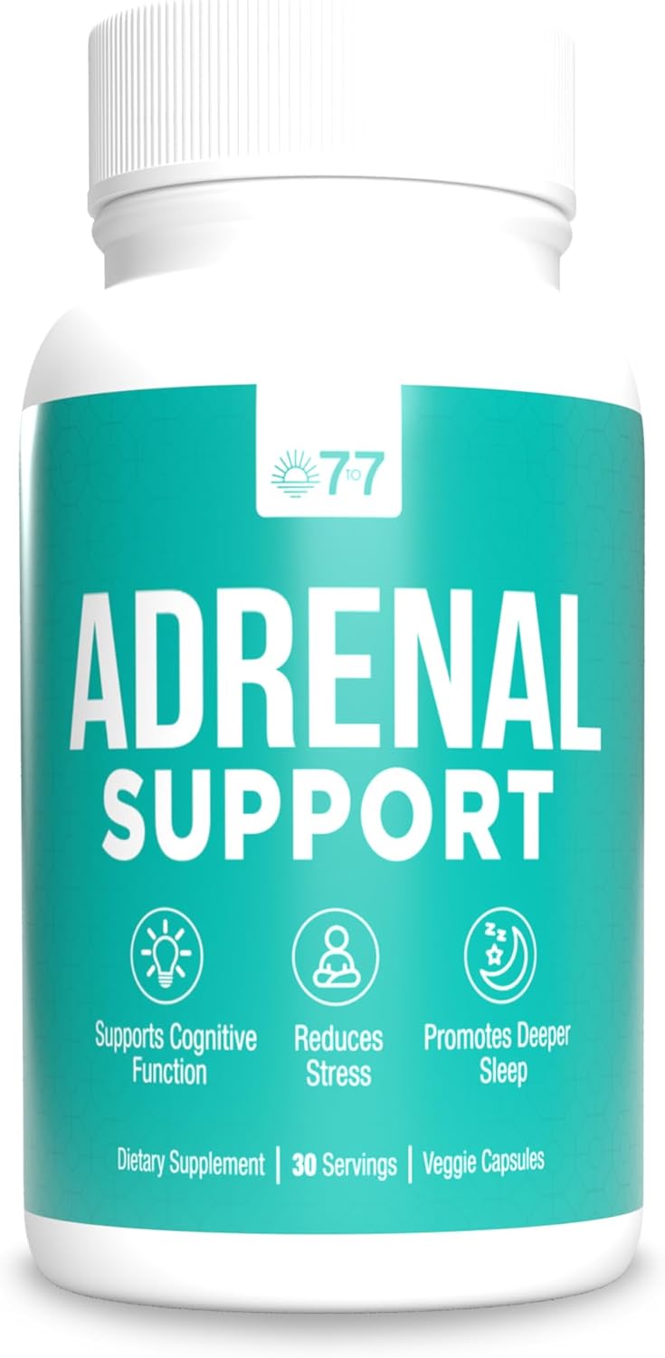Adrenal Support Supplement - Control Cortisol, Fight Fatigue, Enhance Energy, Sleep Better with Adaptogens & Minerals - Holistic Health Formula