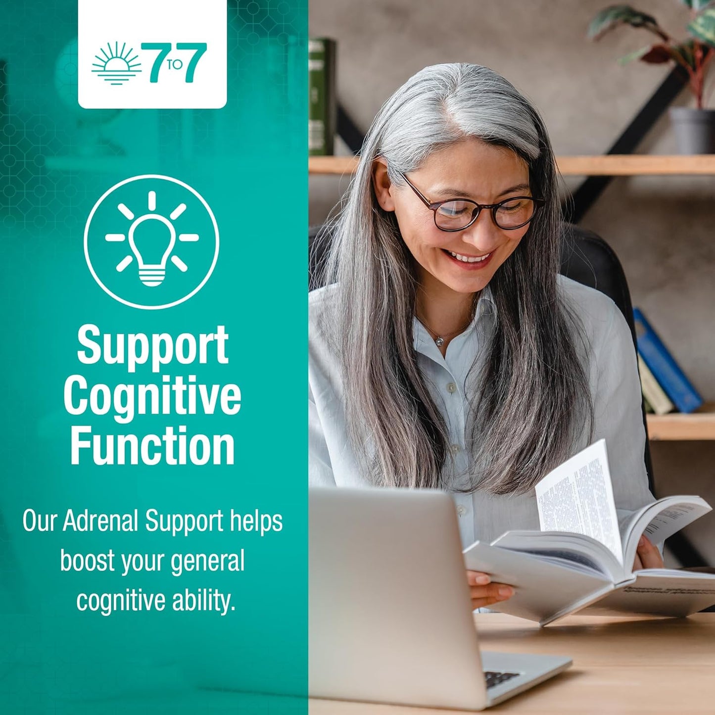 Adrenal Support Supplement - Control Cortisol, Fight Fatigue, Enhance Energy, Sleep Better with Adaptogens & Minerals - Holistic Health Formula