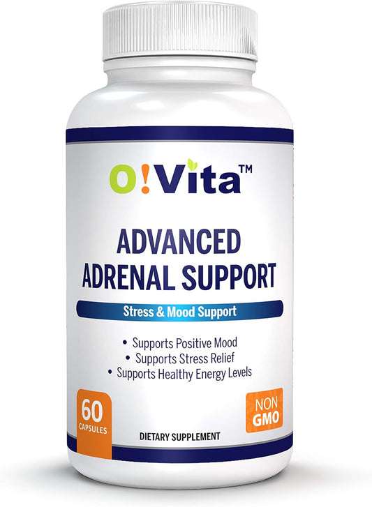 Adrenal Support Supplement with Ashwagandha & Ginseng - Promotes Adrenal Gland Health - 60 Capsules - 2 Month Supply