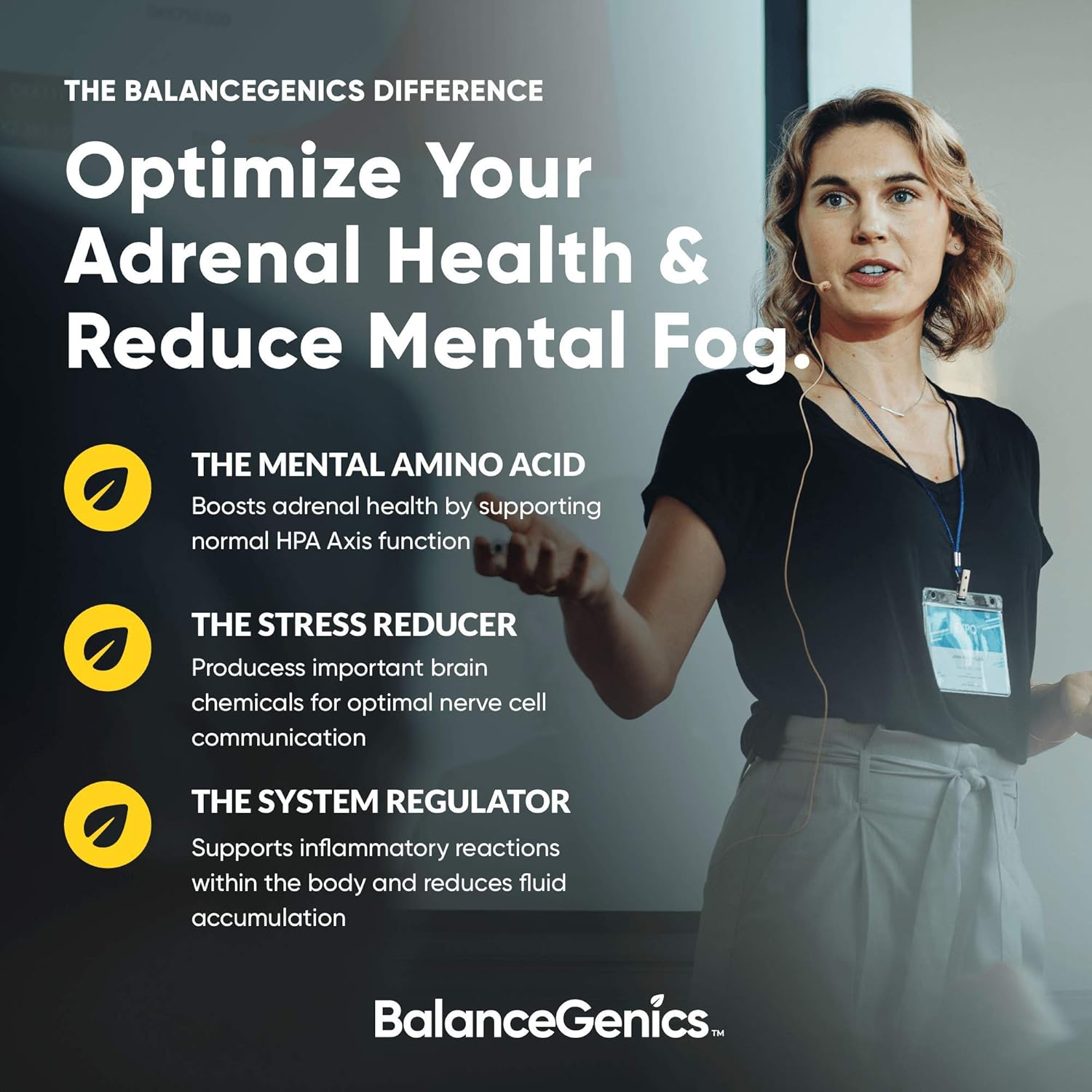 Adrenal Support Supplement with Ashwagandha, Holy Basil, Rhodiola Rosea for Stress Relief and Energy - 60 Capsules