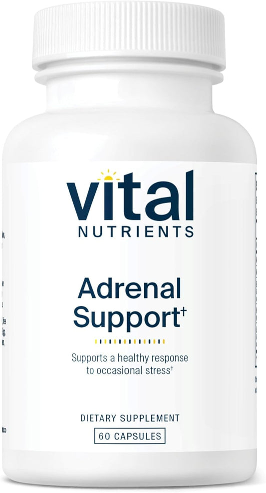 Adrenal Support Supplements for Energy and Stress Management - 60 Capsules, Gluten, Dairy, Soy Free
