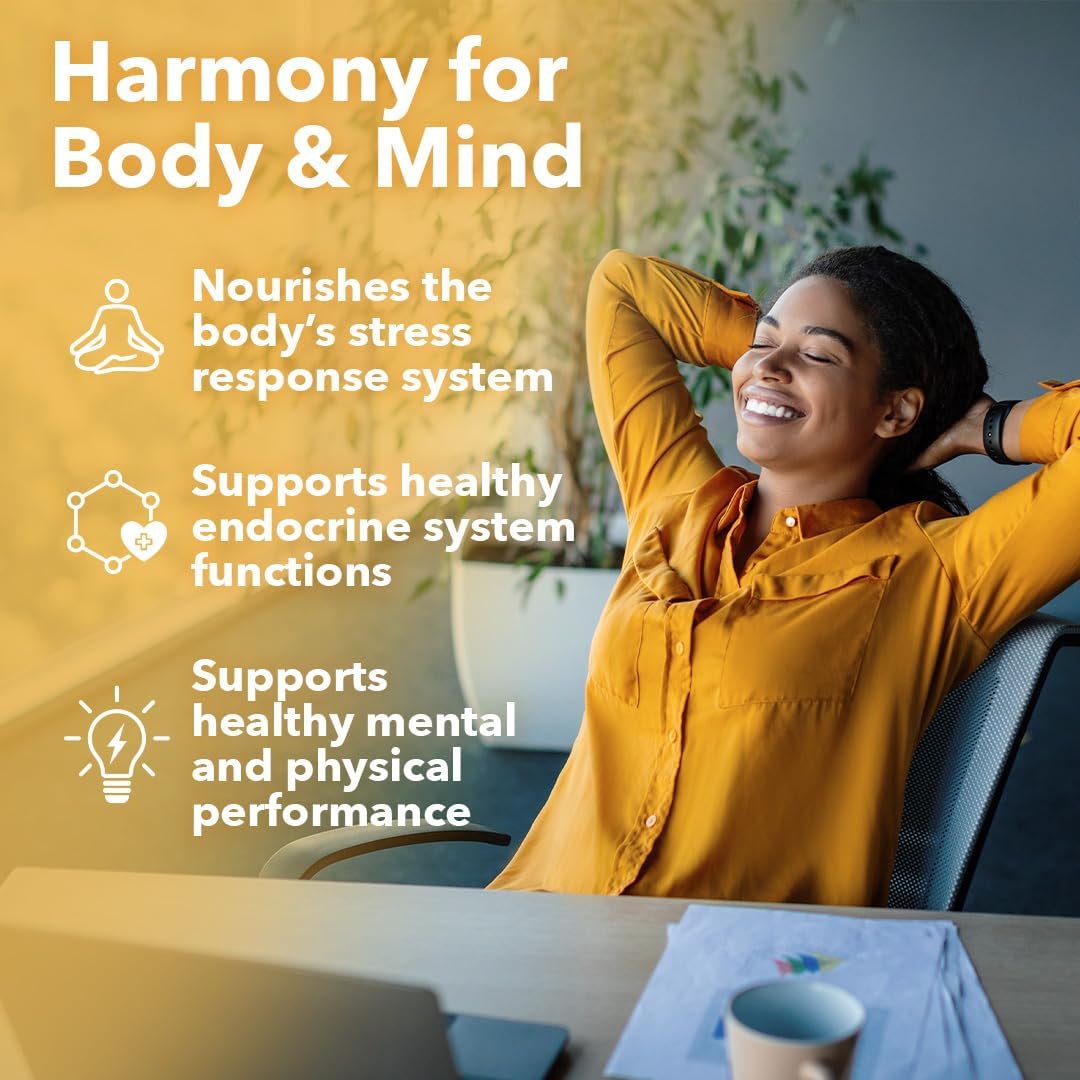 Adrenal-T Supplement - Supports Adrenal Fatigue - Reduces Cortisol - Prevents Burnout - Manages Stress - Boosts Energy - Ashwagandha Adaptogens - 60 Capsules