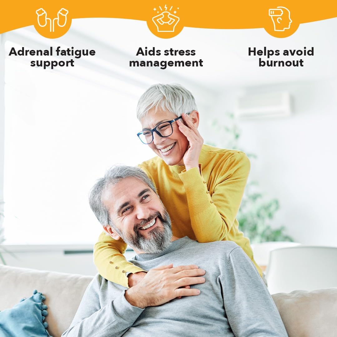 Adrenal-T Supplement - Supports Adrenal Fatigue - Reduces Cortisol - Prevents Burnout - Manages Stress - Boosts Energy - Ashwagandha Adaptogens - 60 Capsules