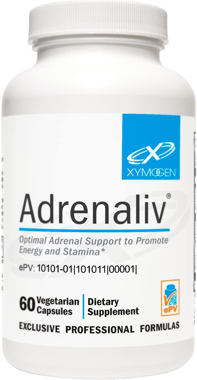Adrenaliv Supplement - Supports Body's Stress Response, Energy, Stamina - Rhodiola, Eleuthero, Adrenal Complex, Licorice, Vitamin B6 (60 Capsules)