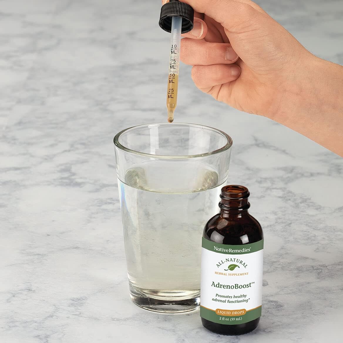 AdrenoBoost Herbal Supplement for Adrenal Support - 2 Fl oz - Natural Remedy