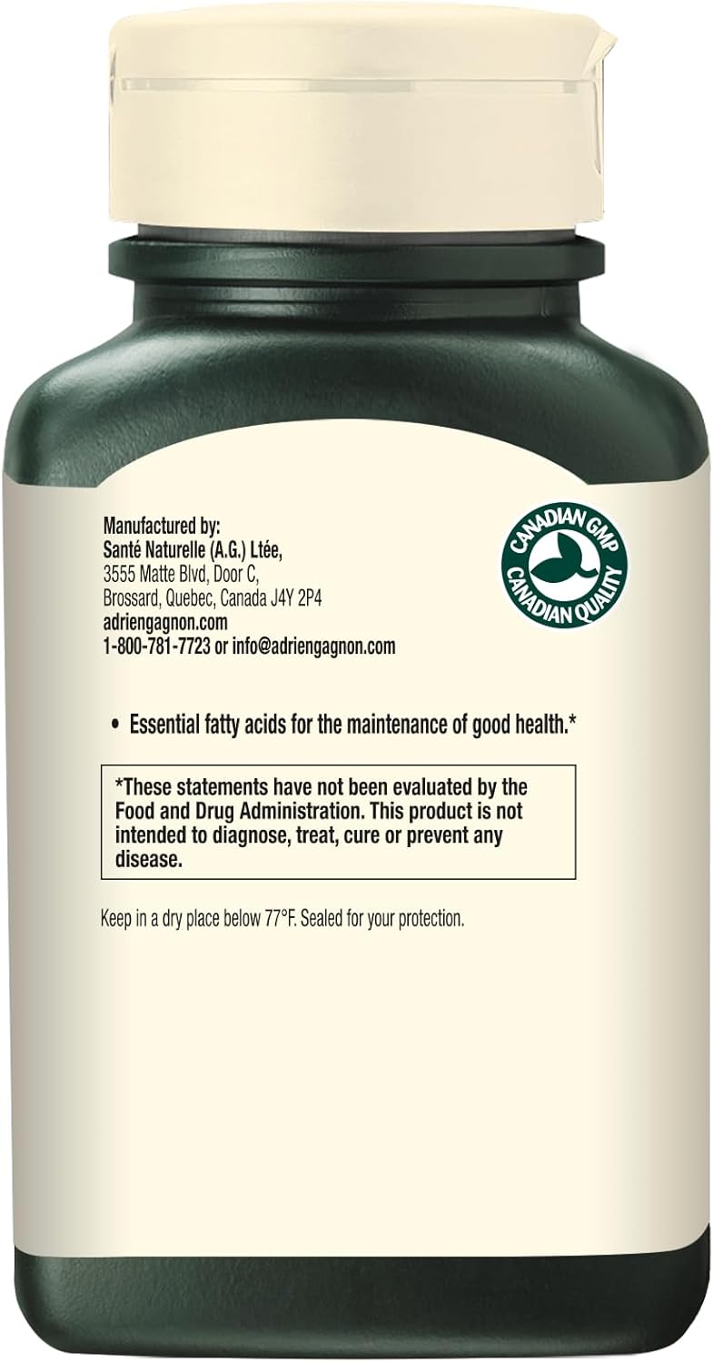 Adrien Gagnon Evening Primrose Oil Capsules 1000mg, Supports Premenstrual Syndrome Relief - 100 Count