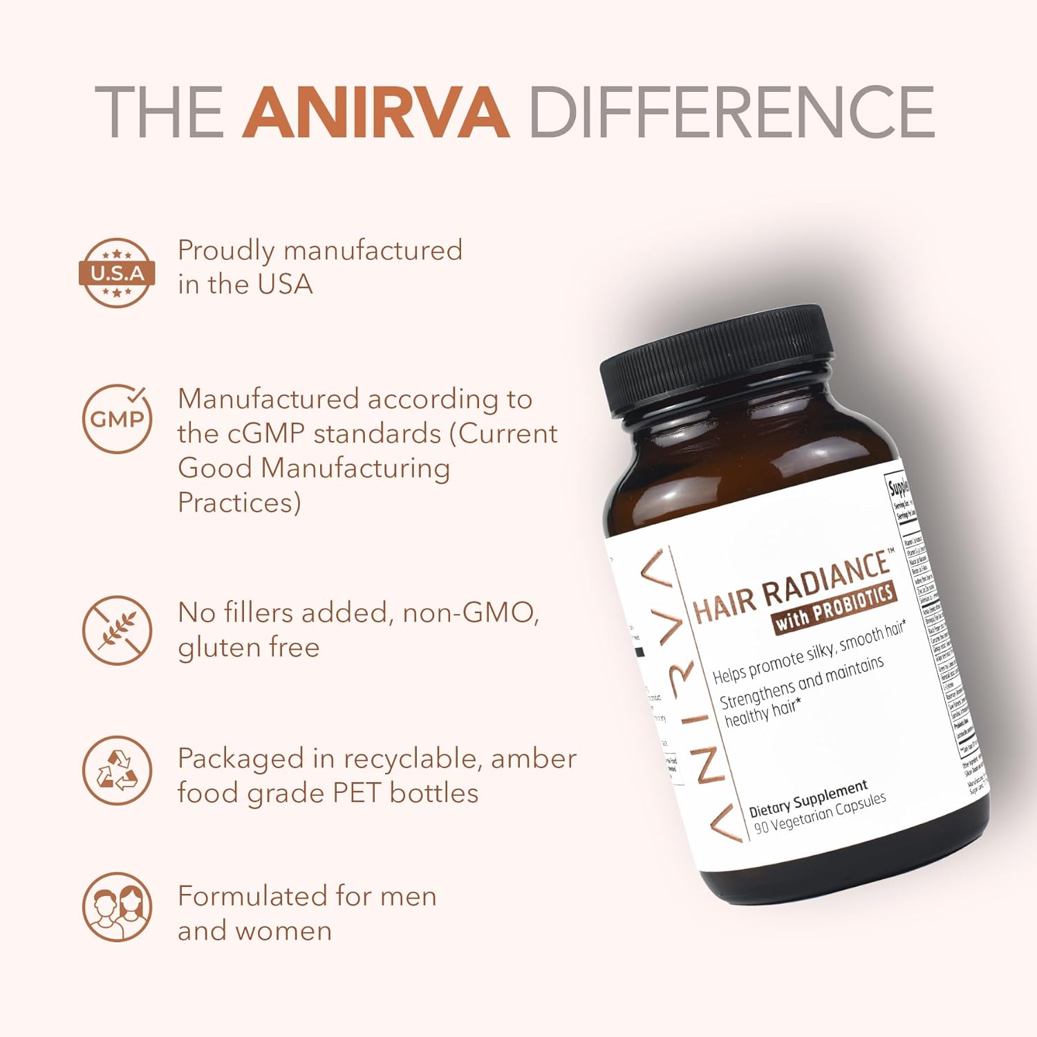 Adult Acne Supplement with Zinc for Hormonal Acne - Anirva ClearDerm Zinc Pills for Rosacea Skin