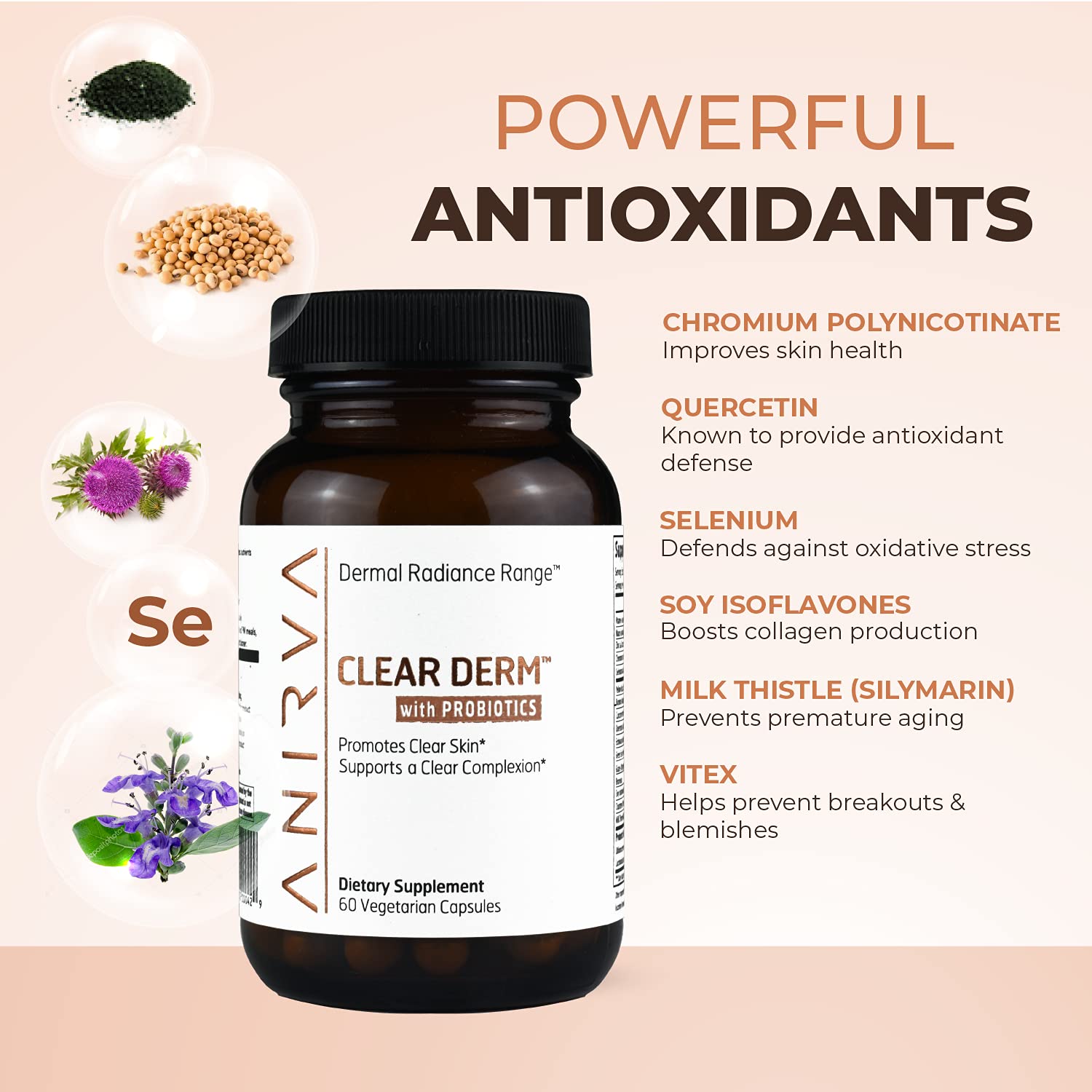 Adult Acne Treatment: 2-Pack Zinc Pills with Probiotics by Anirva - Clear Derm Solution for Hormonal Acne