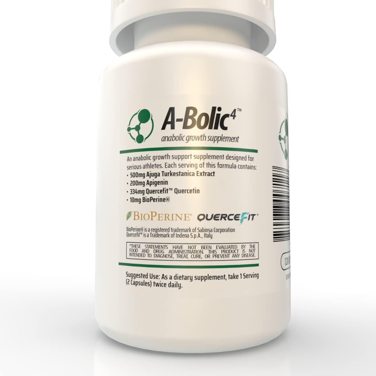 Advanced Anabolic Growth Supplement with Turkesterone & Quercefit™ Quercetin - 120 Capsules for Healthy Muscle Growth