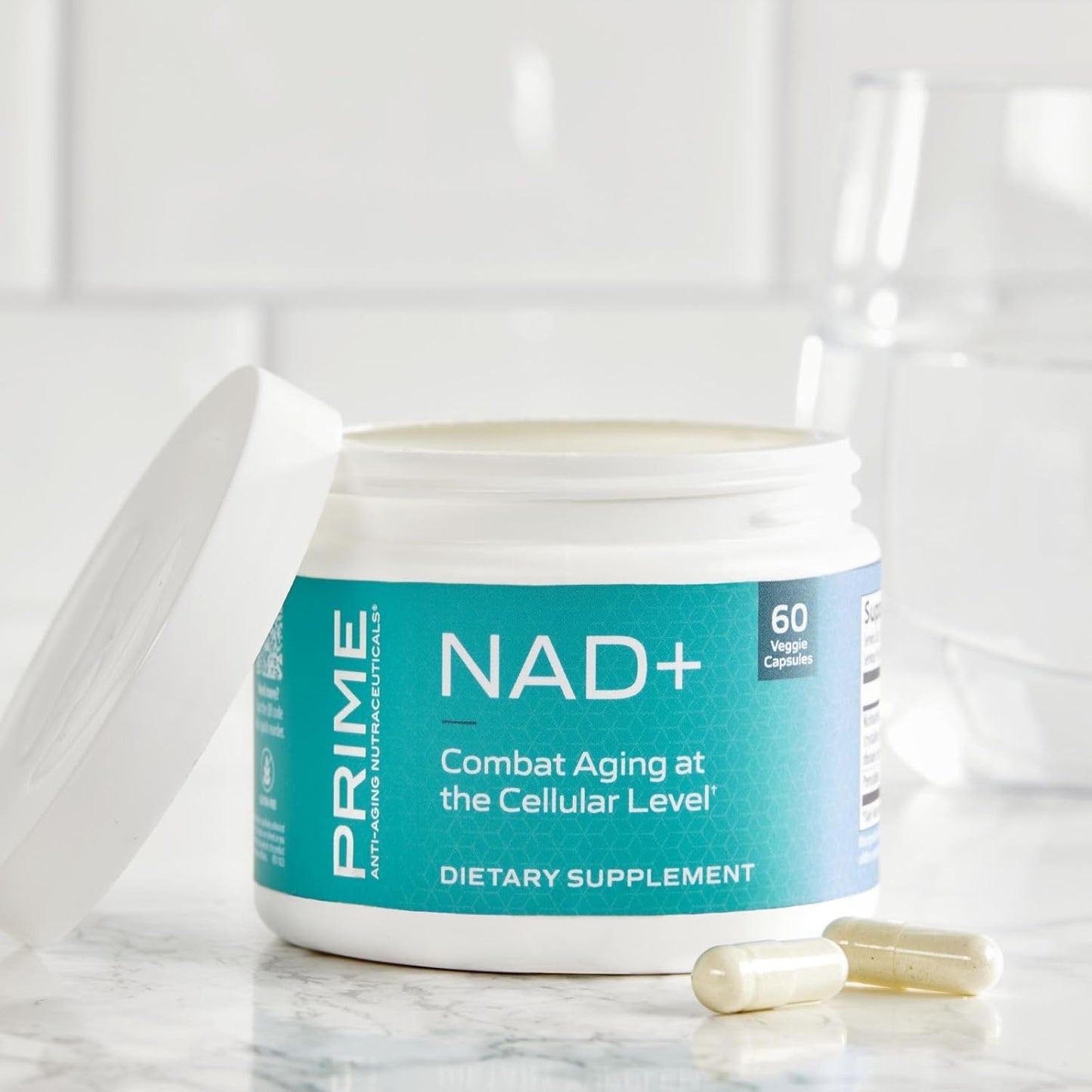 Advanced Anti-Aging NAD+ Supplement with Nicotinamide Riboside & Pterostilbene - Supports Cellular Health, Cognitive Function & Energy - Non-GMO, Gluten-Free - 30 Servings