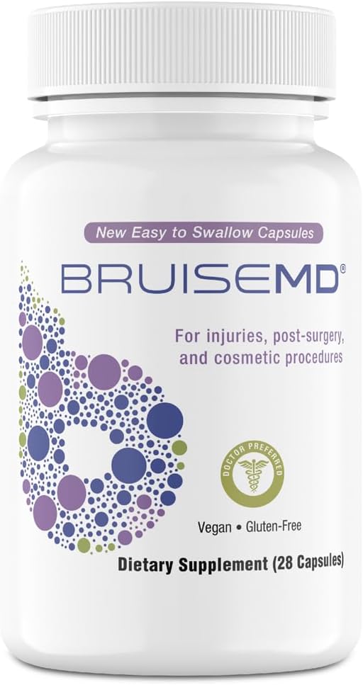Advanced Bruise Treatment Formula with Arnica 1,000mg and Bromelain 500mg - Easy to Swallow Capsules (7-Day Supply)
