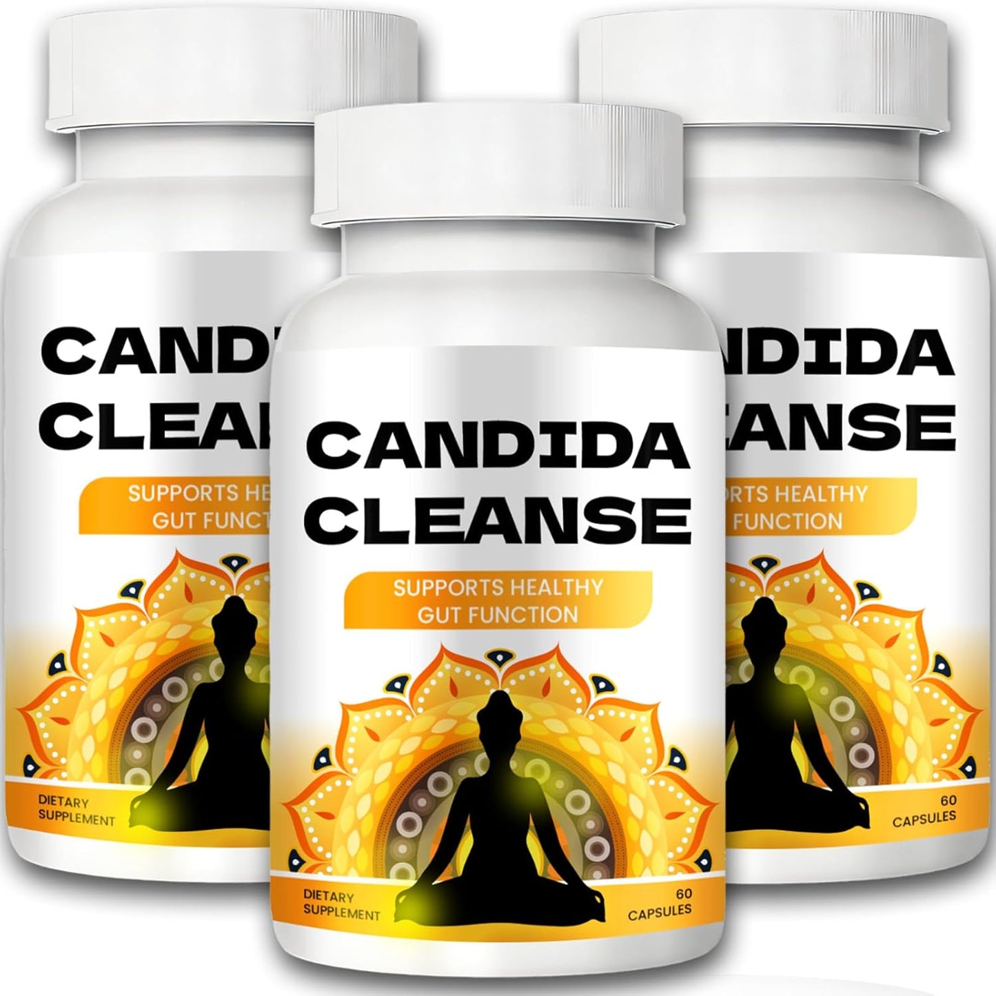 Advanced Candida Cleanse Supplement - Gut & Colon Support with Oregano Leaf, Wormwood, Black Walnut, and Caprylic Acid Formula