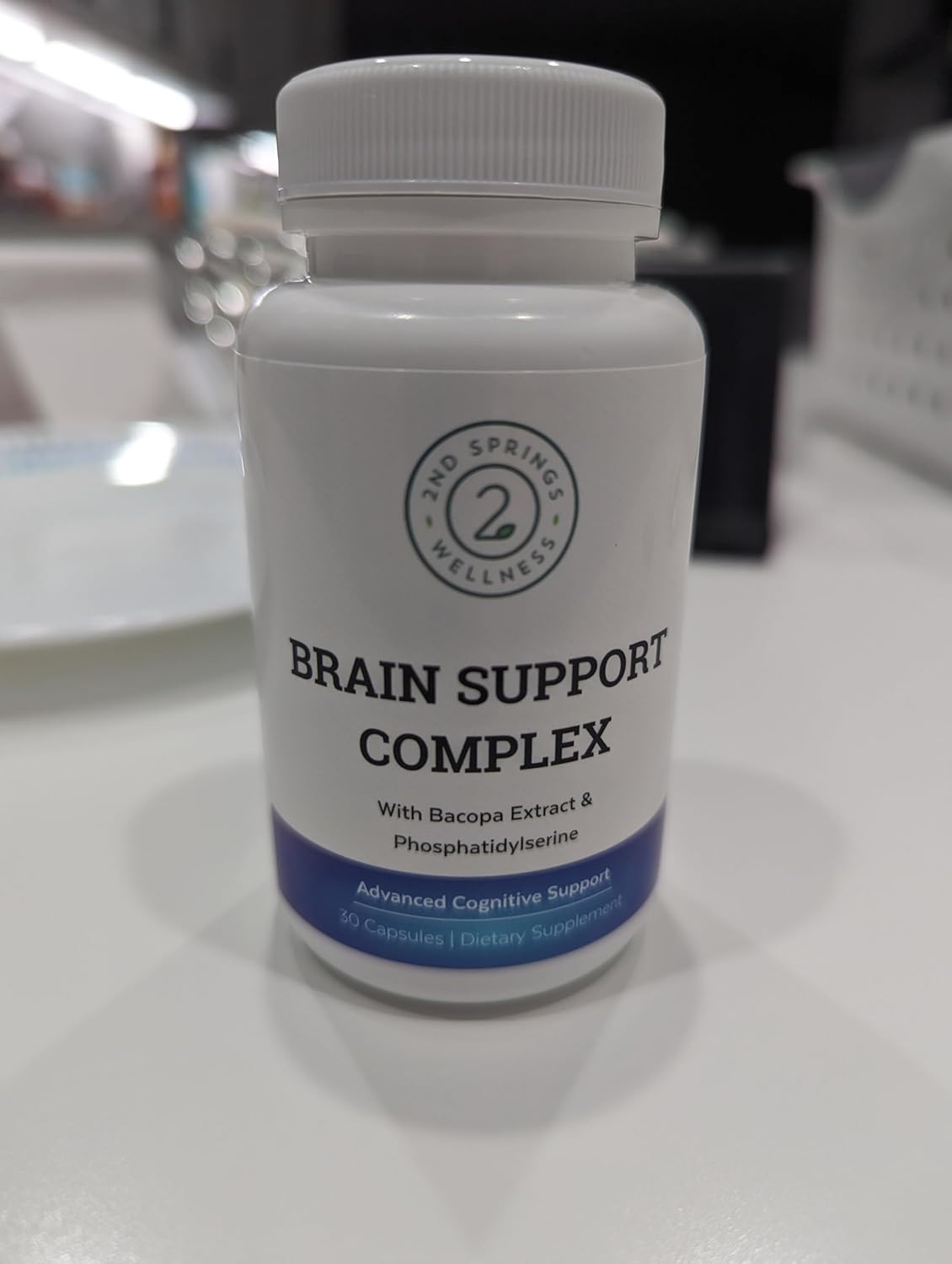 Advanced Cognitive Support Supplement with Ginkgo Biloba, Bacopa Monnieri, Phosphatidylserine, Huperzine-A, St. John's Wort - 30 Ct - Brain Support Complex