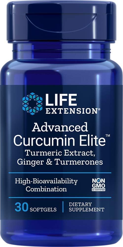 Advanced Curcumin Elite Turmeric Extract with Ginger & Turmerones - 30 Softgels