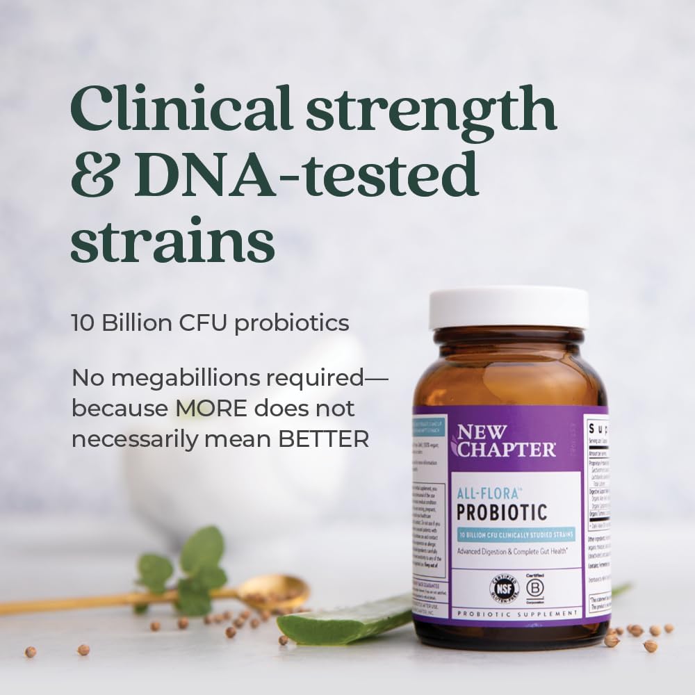 Advanced Digestion & Gut Health Probiotic - 60 ct (2 Month Supply) with Prebiotics + Postbiotics, Clinically Studied Strains, Vegan, Non-GMO