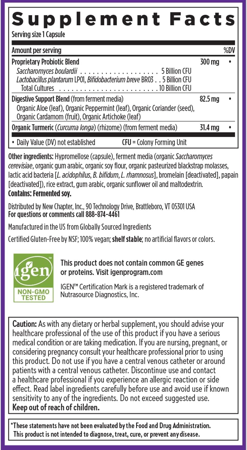 Advanced Digestion & Gut Health Probiotic - 60 ct (2 Month Supply) with Prebiotics + Postbiotics, Clinically Studied Strains, Vegan, Non-GMO