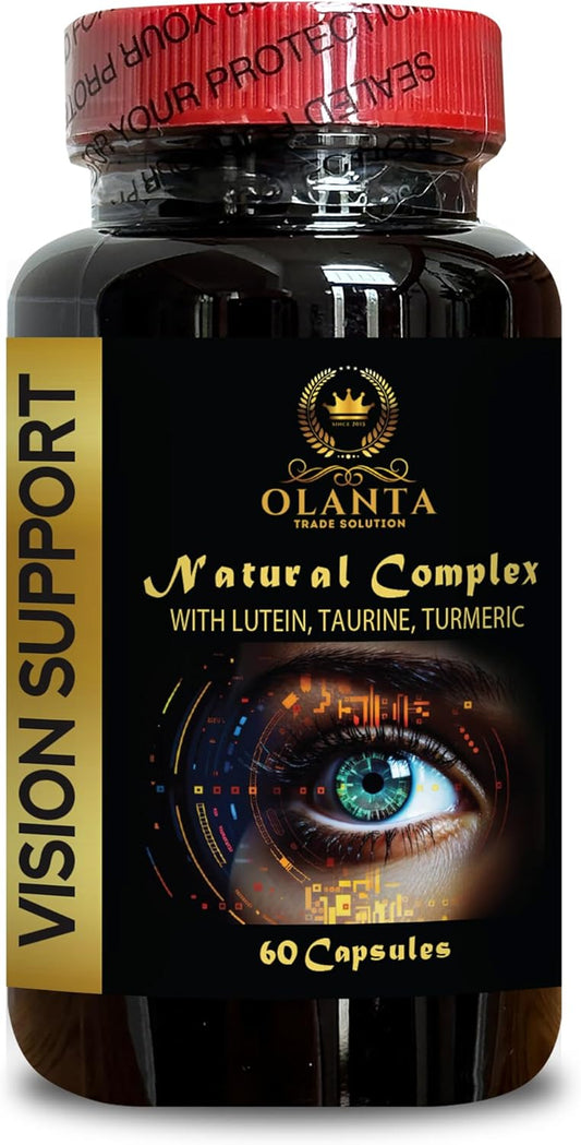 Advanced Eye and Vision Support Formula with Taurine, Turmeric, and Grape Seed Extract - OLANTA TRADE SOLUTION Vision Support Supplement